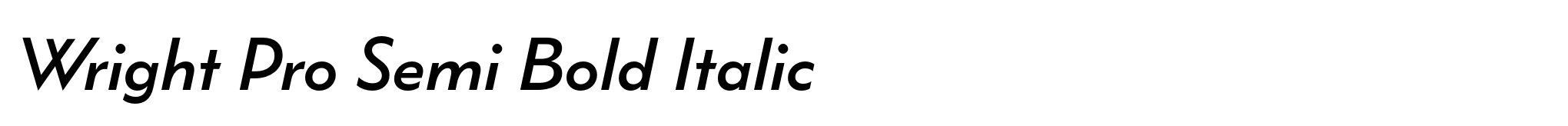 Wright Pro Semi Bold Italic image